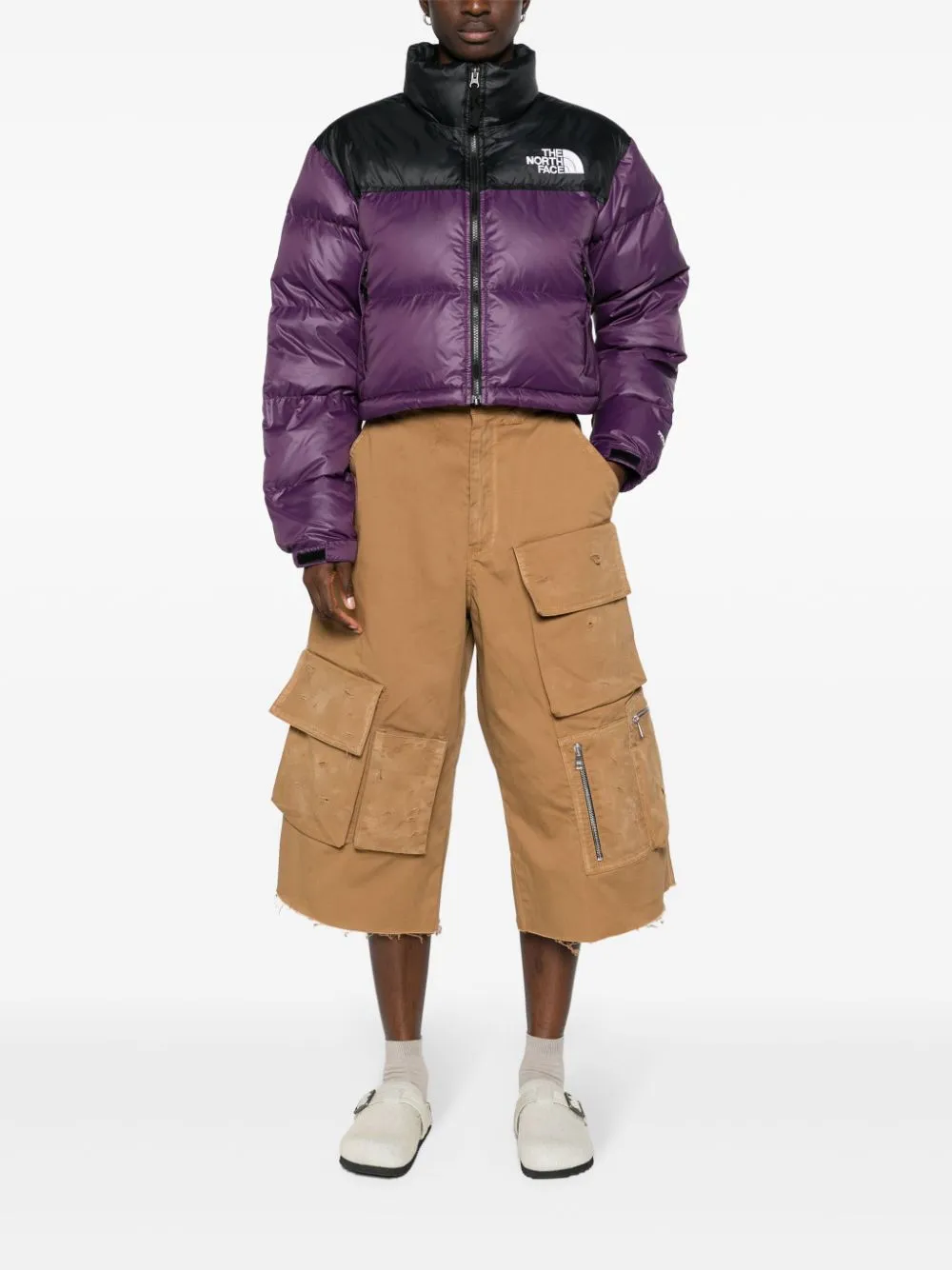 Nuptse colour-block puffer jacket