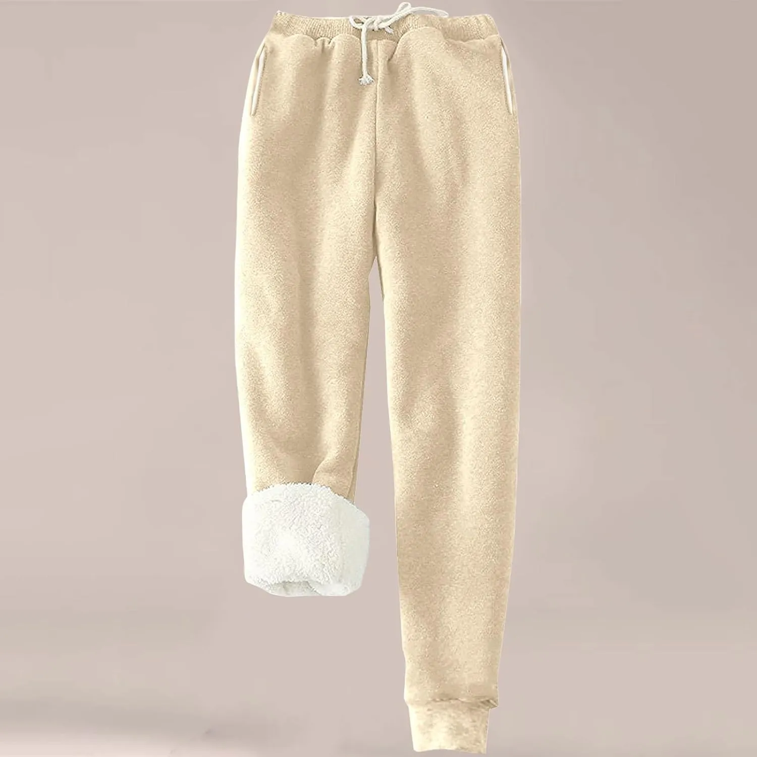 Ogiraw Sweatpants Women Fleece Lined Winter Warm Joggers High Waist Athletic Jogger Pants Thicken Outdoor Pants with Pocket