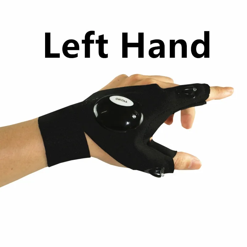 Outdoor LED Flashlight Survival Gloves