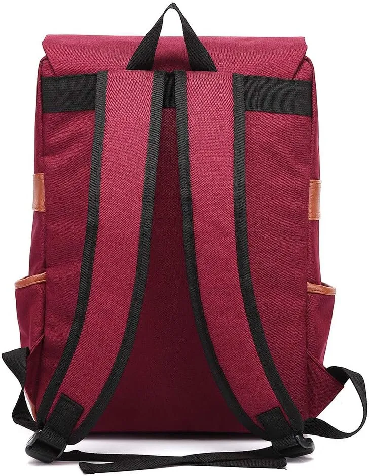 Outdoor Men 14''16'' Retro Canvas Women Fashion Backpack Travel Rolling Backpack for Women Laptop (16)