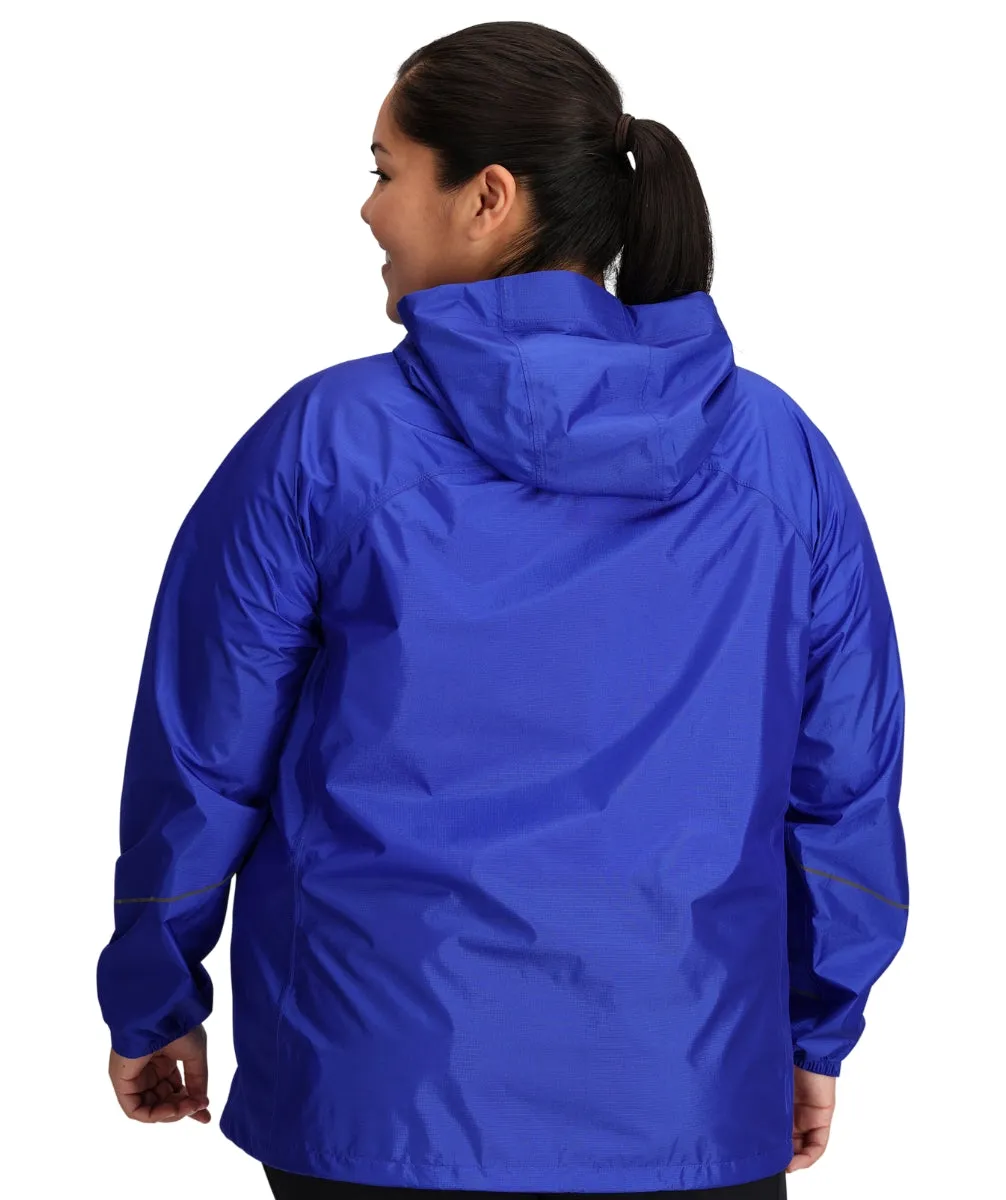 Outdoor Research Helium Women's Plus Size Rain Jacket Ultramarine sizes 1X - 3X