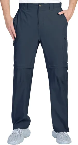 Outdoor Ventures Mens Hiking Pants Lightweight Quick Dry Convertible Pants, Stretch Zip-Off Cargo Pants for Travel Fishing