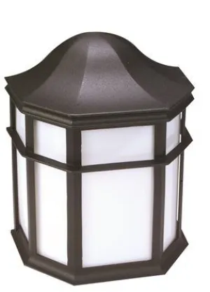 Outdoor Wall Lantern Cast Aluminum Black 7-3/4 X 9-1/2 Inch  Uses (2) 13-Watt Quad Plc G24Q-1 Base Lamps