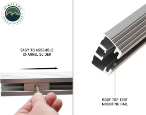 OVERLAND VEHICLE SYSTEMS | Nomadic 4 Roof Top Tent Replacement Rail Pairs with Hardware (18049936-W14)