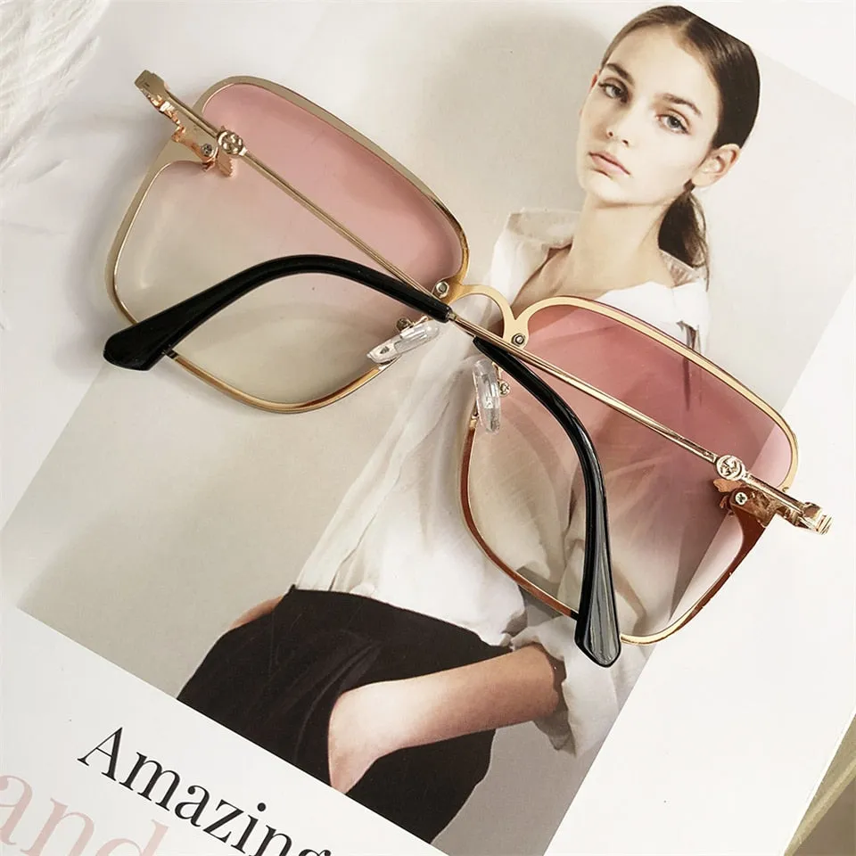 Oversize Square Women Celebrity Sunglasses