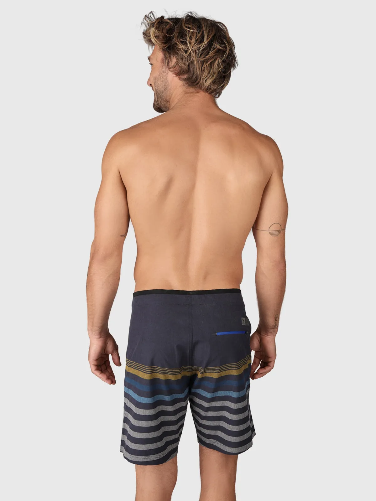 Paitor-Stripe Men Boardshorts | Blue