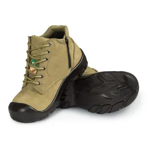 P&F Women's 6" Safety Work Boots S556 - Nubuck Leather, Waterproof, Steel Toe, Puncture-Resistant Midsole, Zipper and Removable Insoles | Sizes 5-11