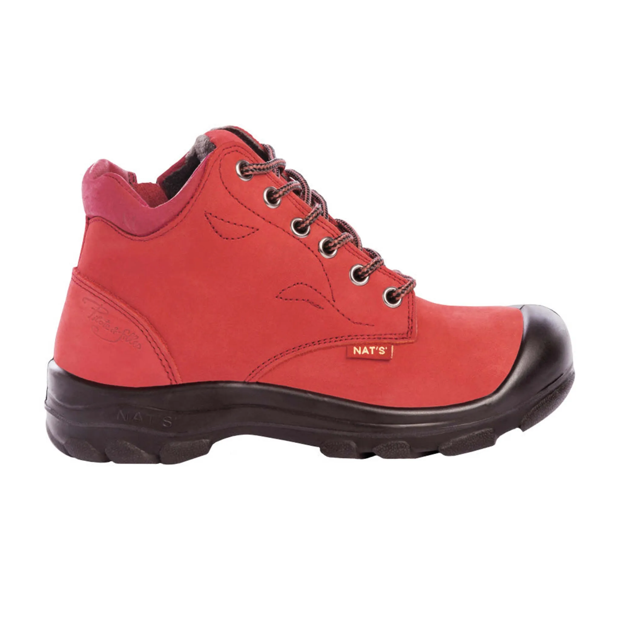 P&F Women's 6" Safety Work Boots S556 - Nubuck Leather, Waterproof, Steel Toe, Puncture-Resistant Midsole, Zipper and Removable Insoles | Sizes 5-11