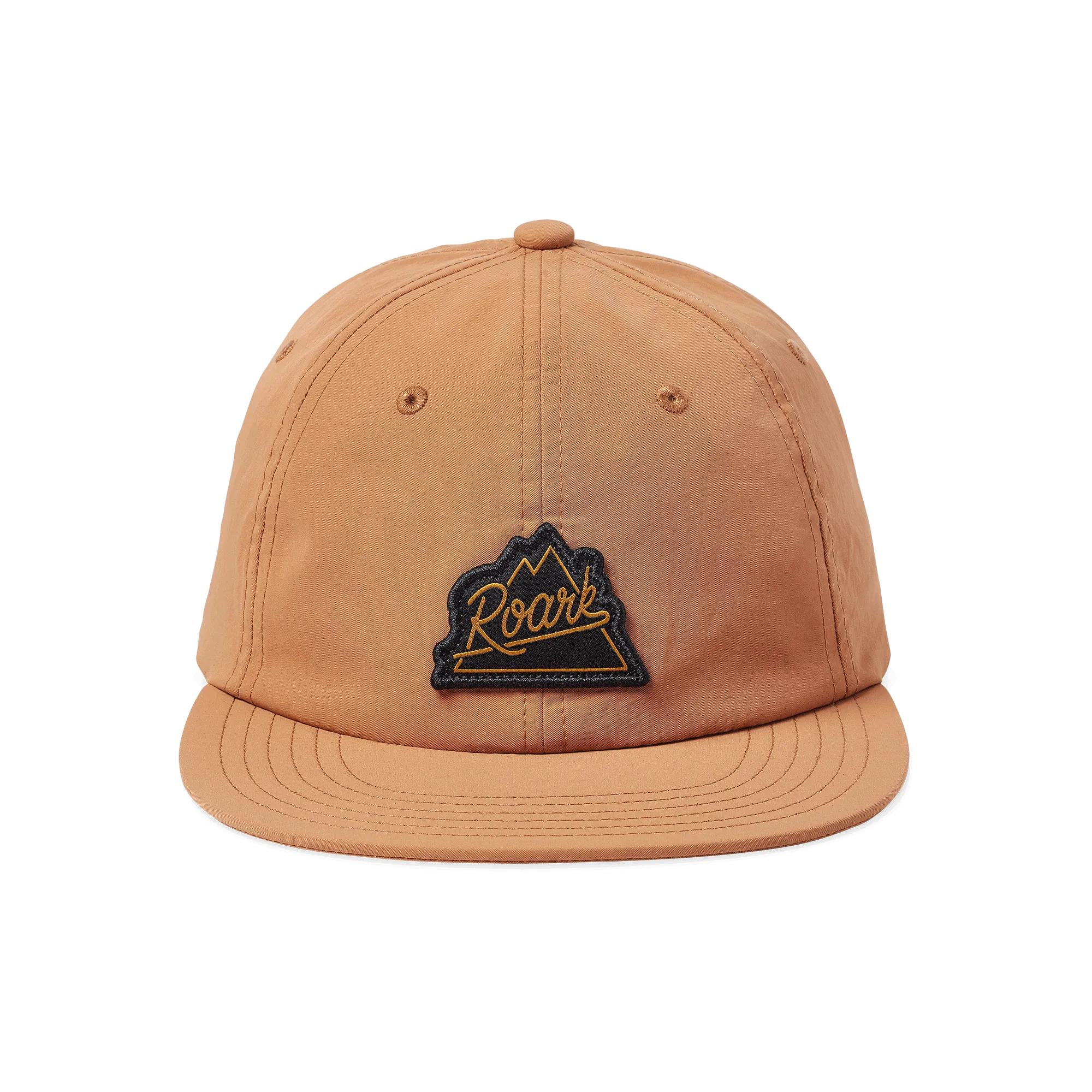 Peaking 6 Panel Snapback Hat - Copper