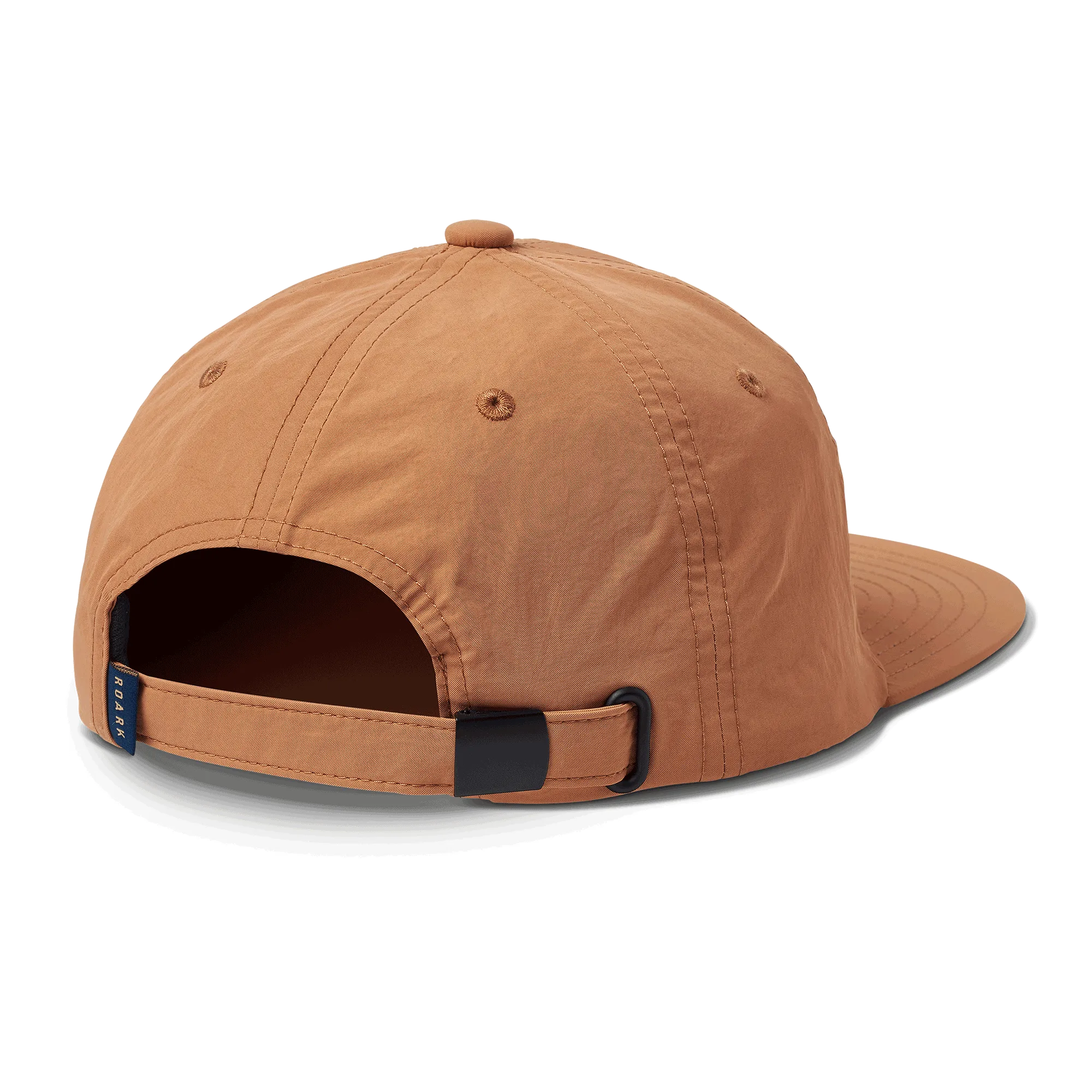 Peaking 6 Panel Snapback Hat - Copper