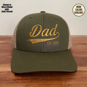 Personalized Embroidered Dad Hat With Custom Year Est