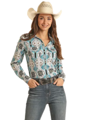 PHS Ladies Aztec Snap Shirt Style BWN2S03358