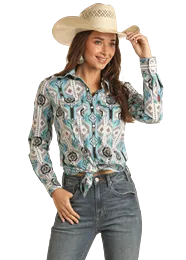 PHS Ladies Aztec Snap Shirt Style BWN2S03358