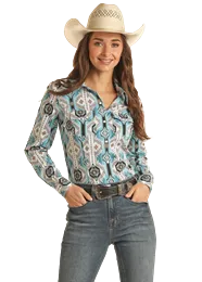 PHS Ladies Aztec Snap Shirt Style BWN2S03358