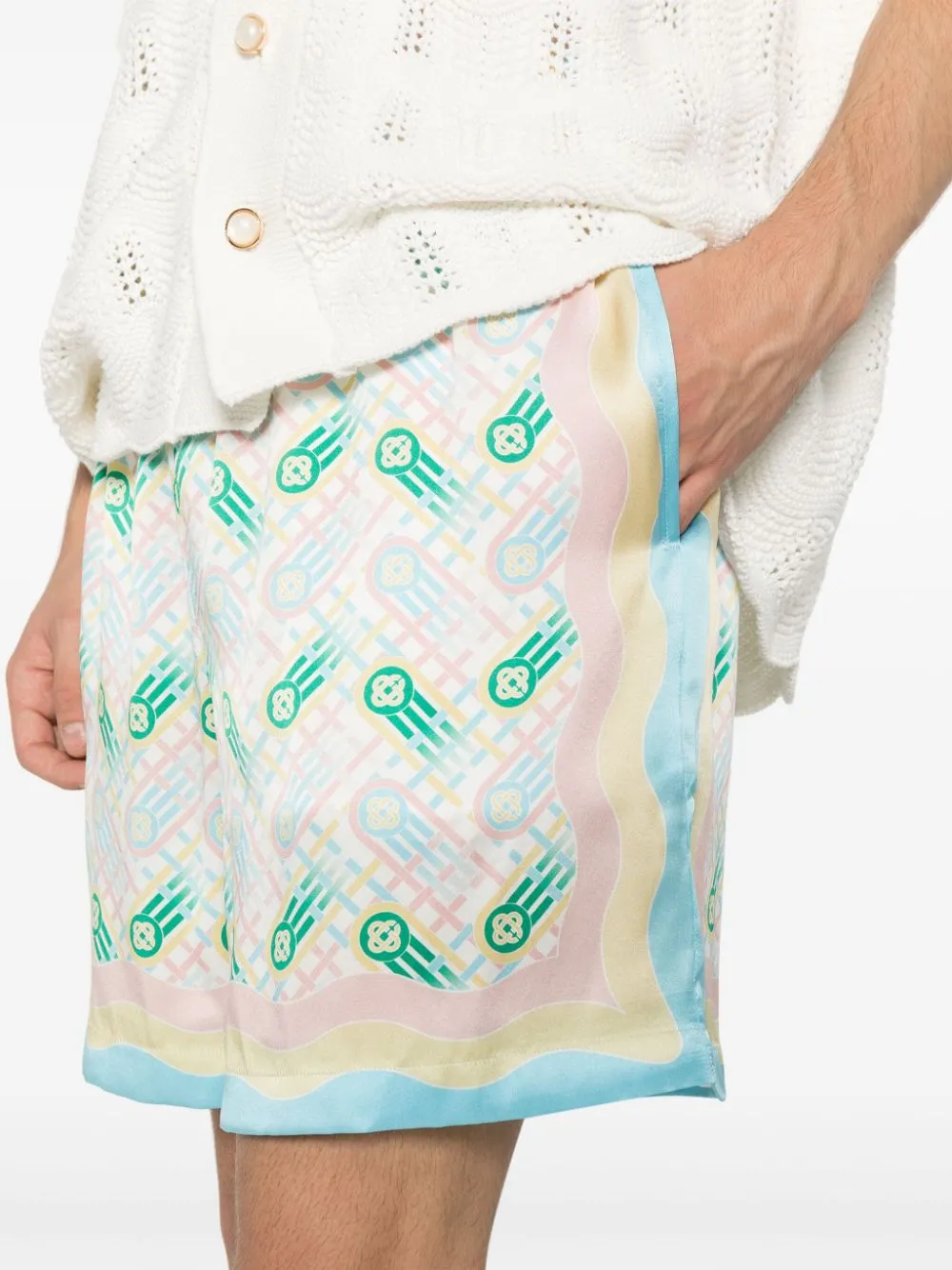 Ping Pong silk shorts