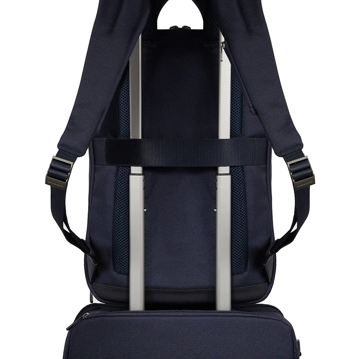 Piquadro - Zaino Sottile Porta PC Espandibile Brief 15.6 in tessuto riciclato - CA6384BR2 - BLU