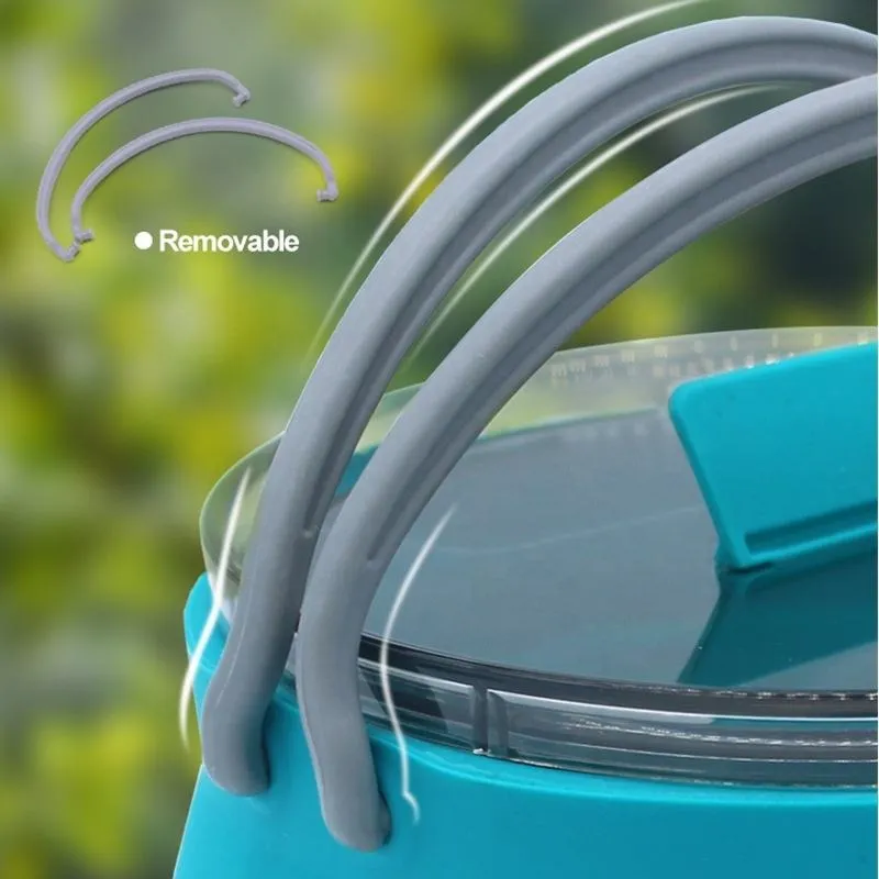 Portable camping kettle cookware set collapsible silicone kettle 1L(10 Pack)
