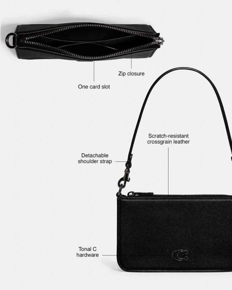 Pouch Bag With Signature Canvas