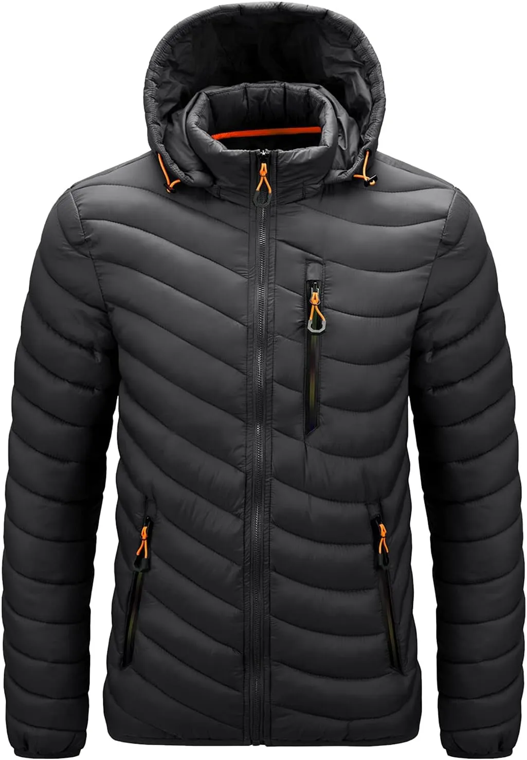 Puffer Jacket for Teen Boys Thicken Long Sleeve Winter Coat Classic Running Rain Jacket with Pockets Down Parka Jacket