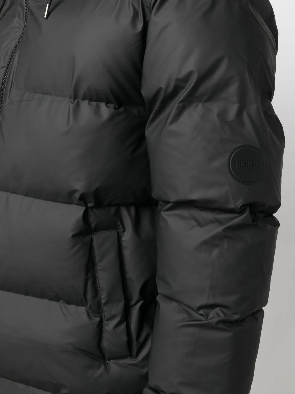 quilted-finish padded coat