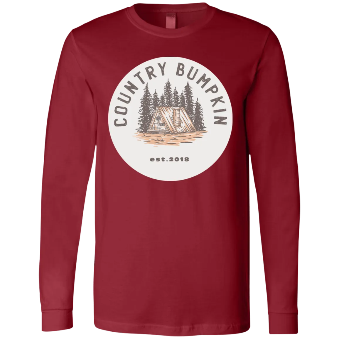 "Country Bumpkin" Cottage Est 2018 3501 Men's Jersey LS T-Shirt