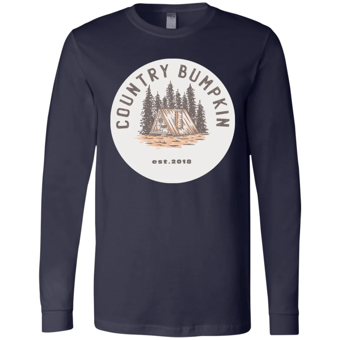 "Country Bumpkin" Cottage Est 2018 3501 Men's Jersey LS T-Shirt