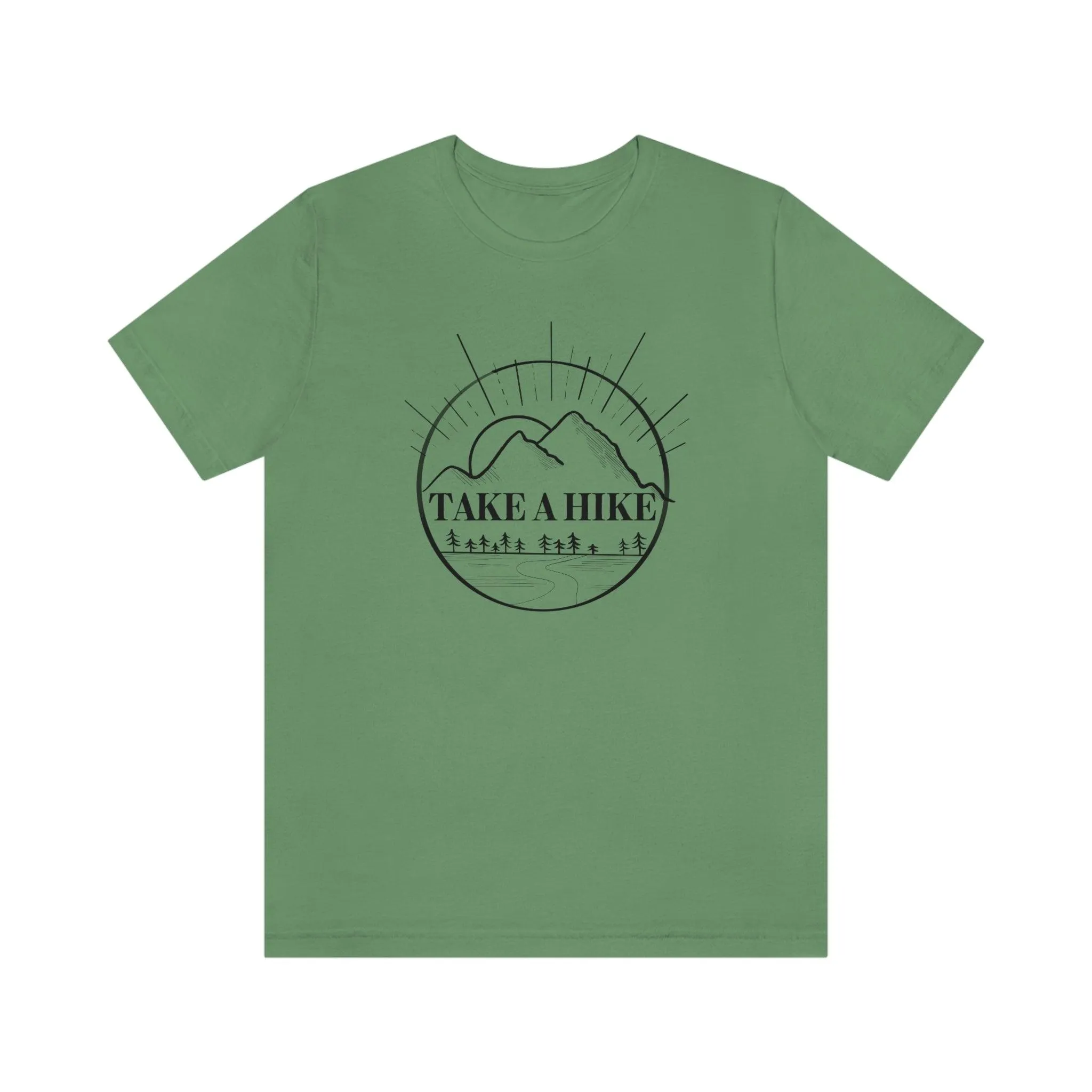 "Take A Hike" Mountain Scene 100% Cotton Jersey Short Sleeve T-Shirt