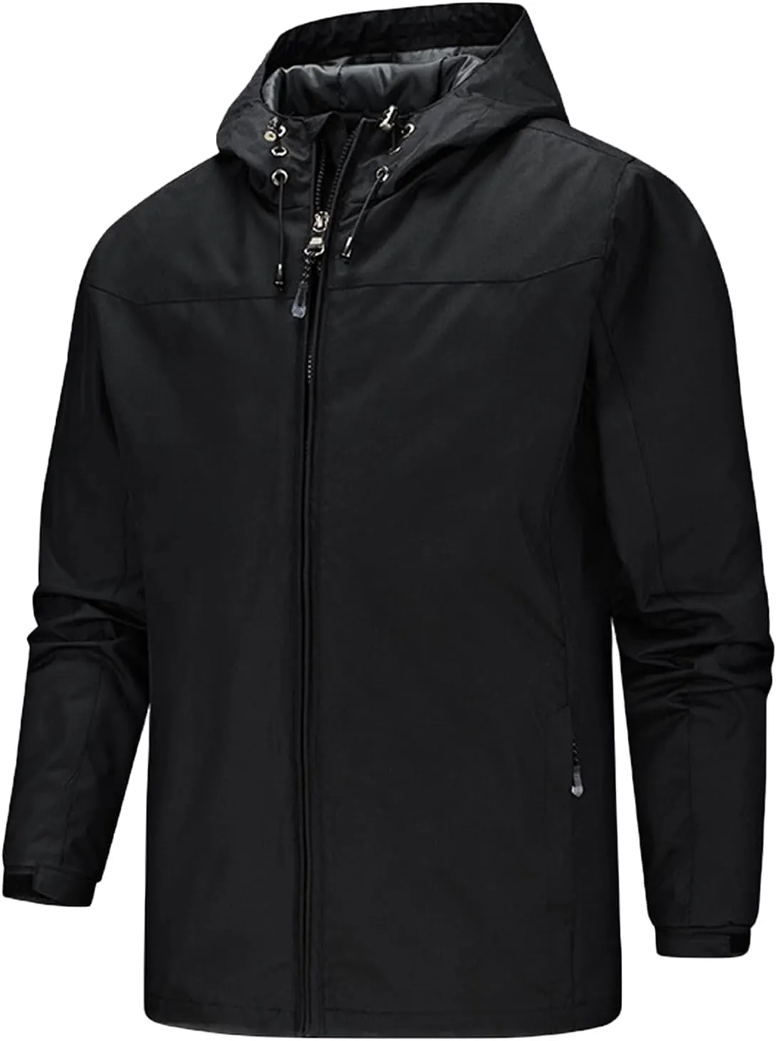 Rain Jacket For Men Comfy Lightweight Active Water Resistant Hooded Rain Jacket Outdoor Cycling Rain Gear for Leisure