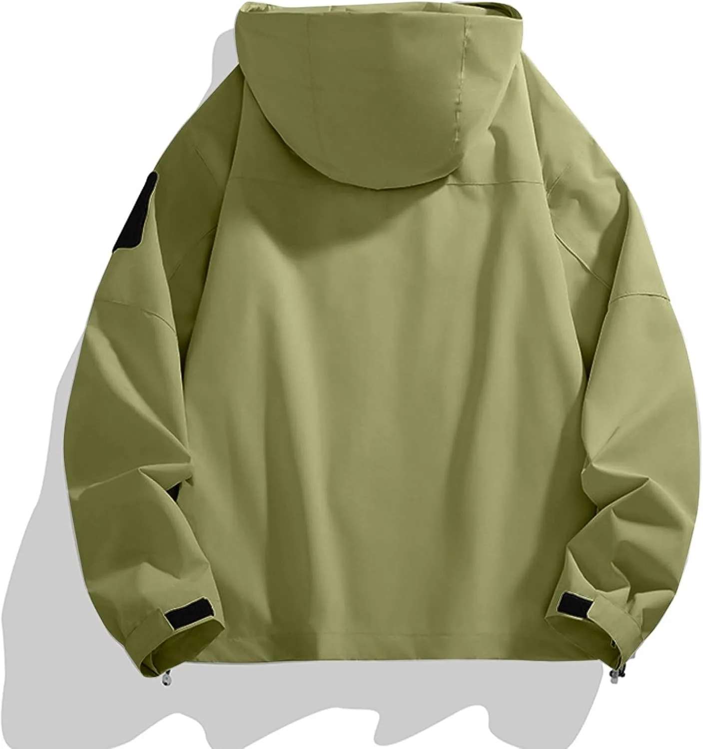 Rain Jacket for Mens,Men's Waterproof Shell Jacket Hooded Lightweight Pockets Coat for Outdoor Hiking Windbreaker