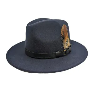 Ranger Wool Felt Crushable Hat in Navy