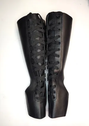 READY MADE Black Aerial Boots w/Front Lacing   Zip SIZE 1 Petite