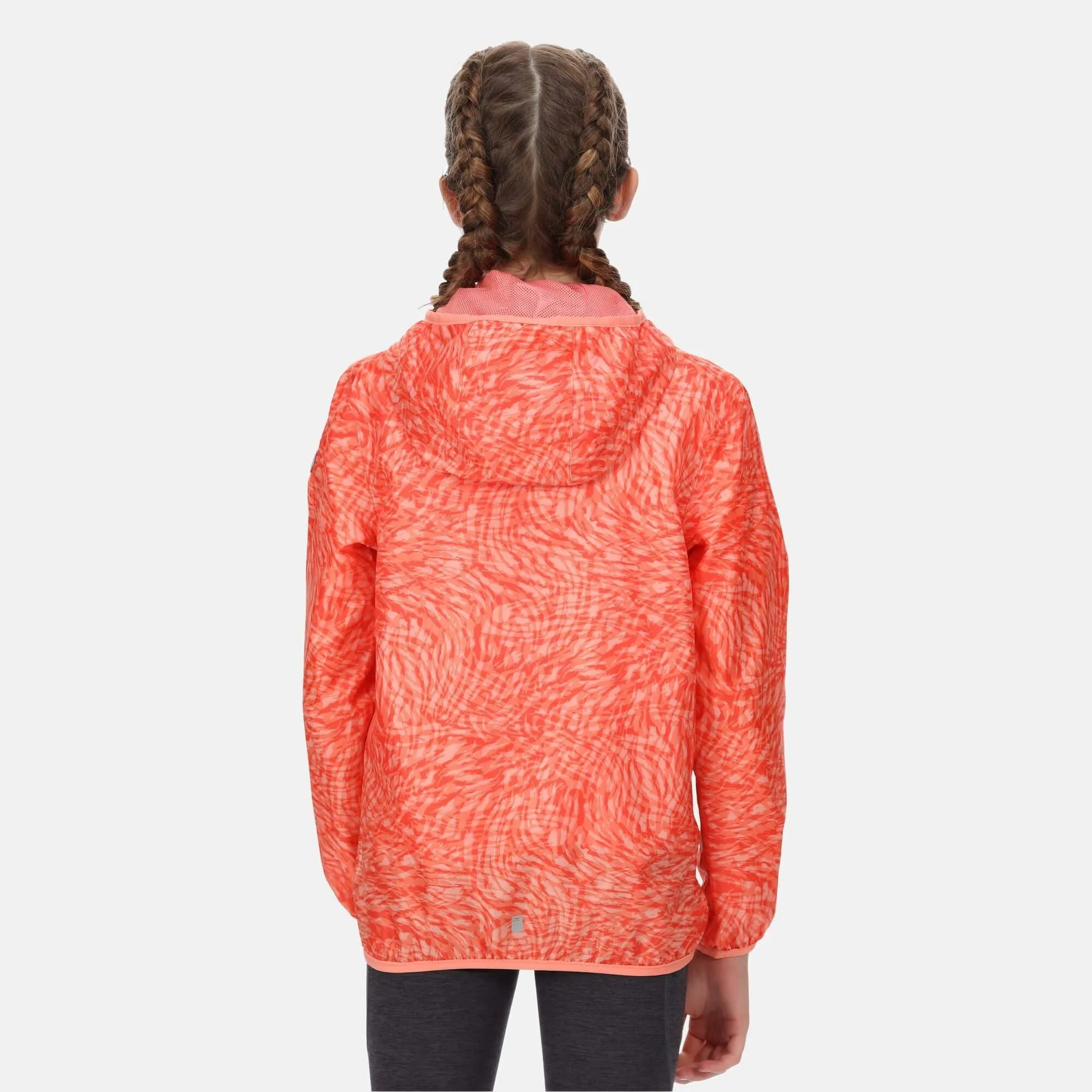 Regatta Kids Printed Lever Jacket -NEON PEACH