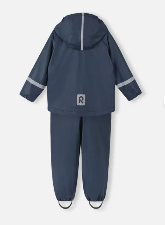 REIMA Waterproof Rain Jacket & Rain Pants Set - Tihku - Navy