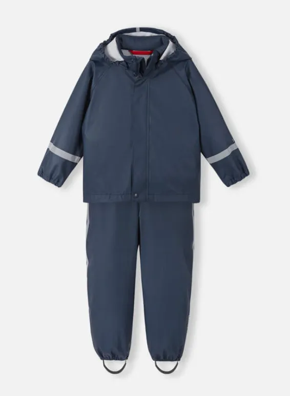 REIMA Waterproof Rain Jacket & Rain Pants Set - Tihku - Navy