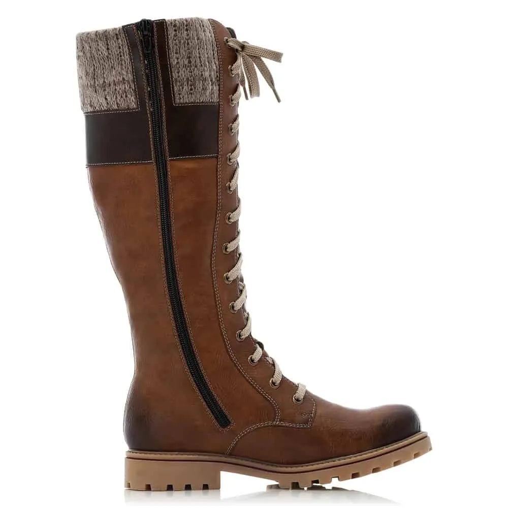 Rieker Z1442-35 Red Tall Boot