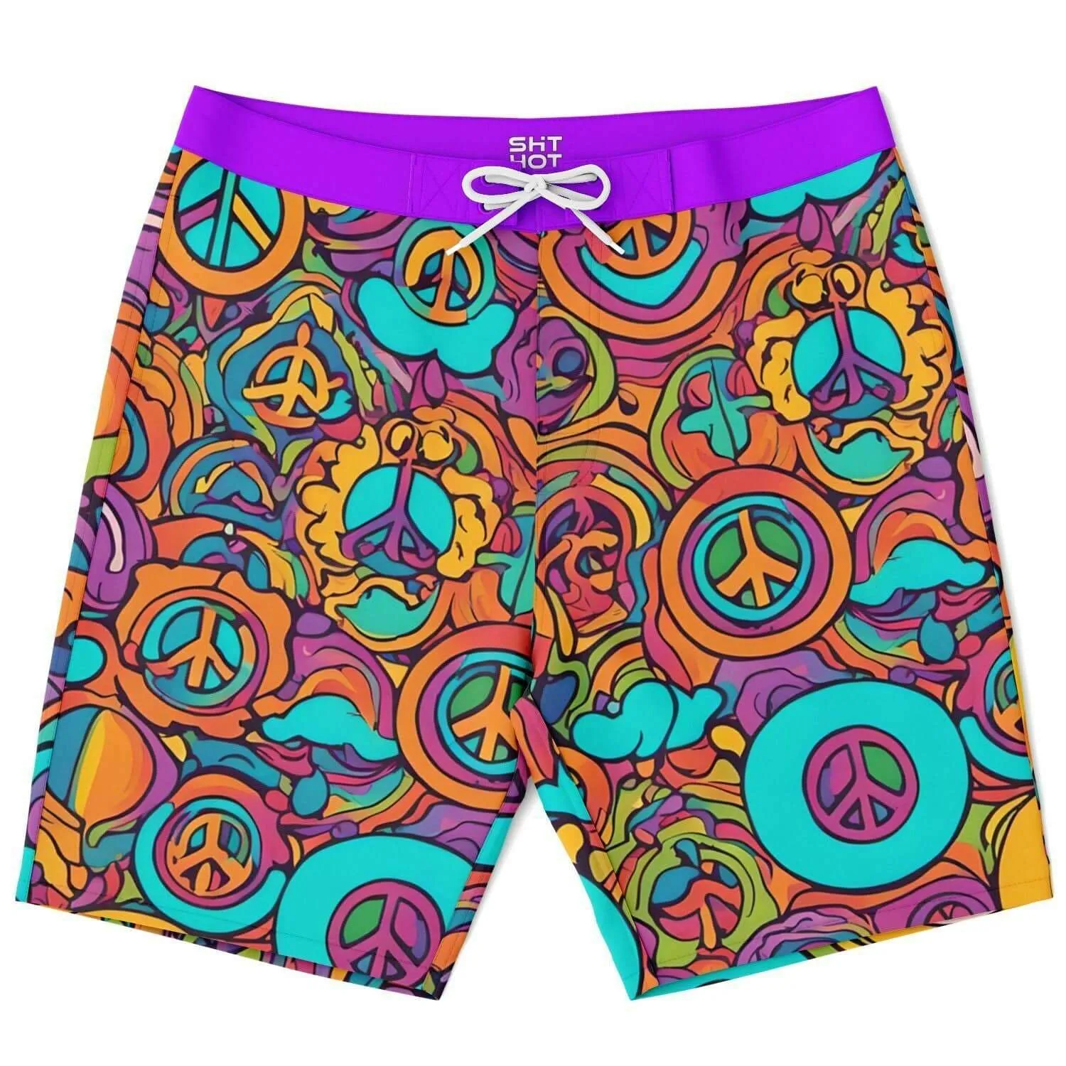 Rip Tide Customizable Board Shorts - Peace Dude