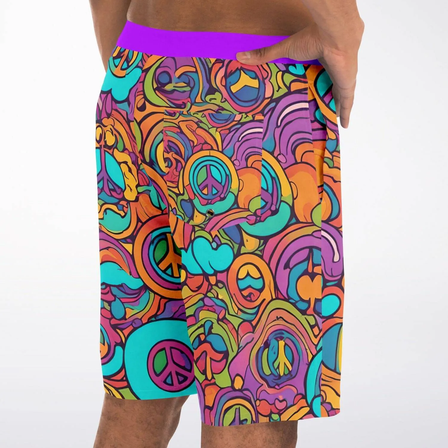 Rip Tide Customizable Board Shorts - Peace Dude