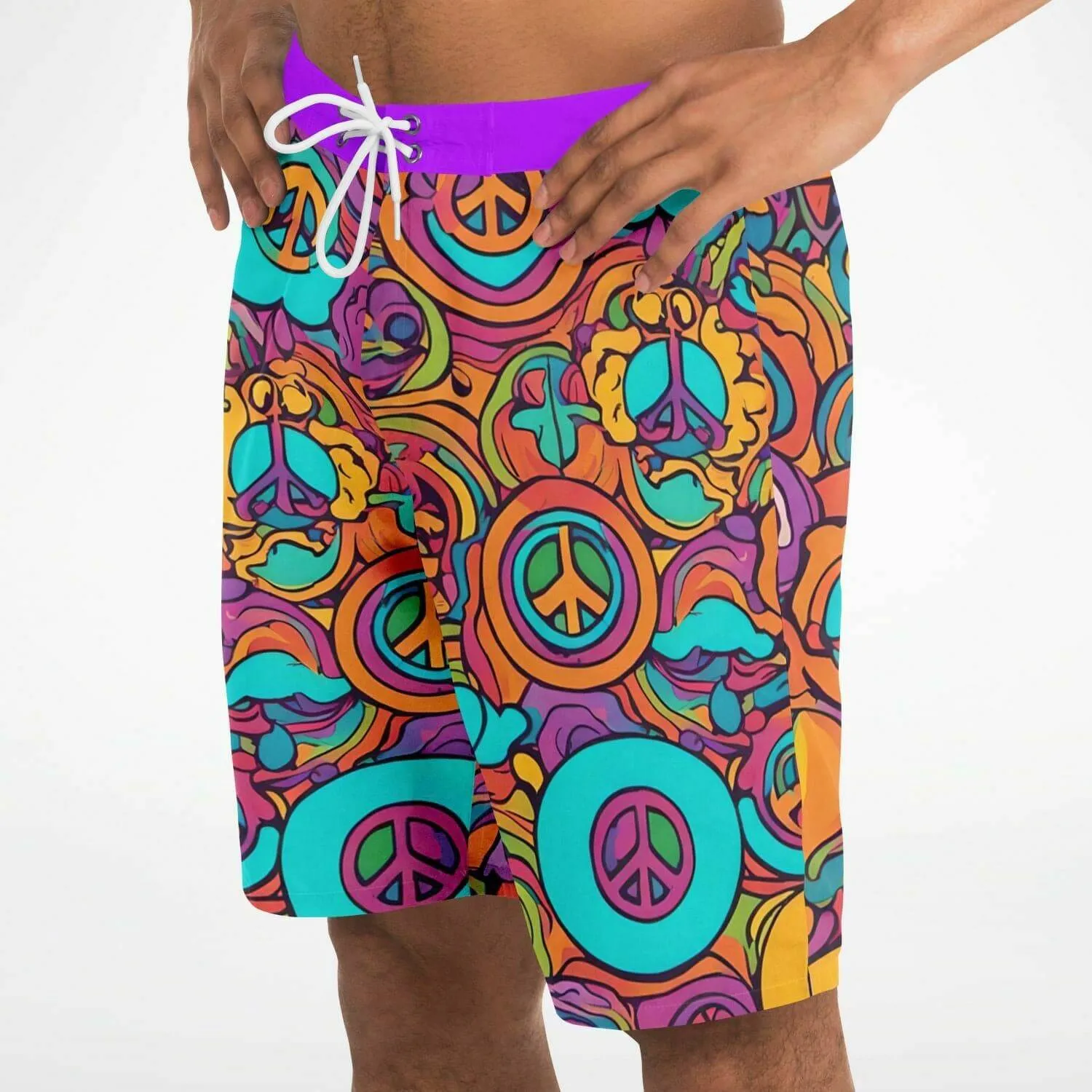 Rip Tide Customizable Board Shorts - Peace Dude