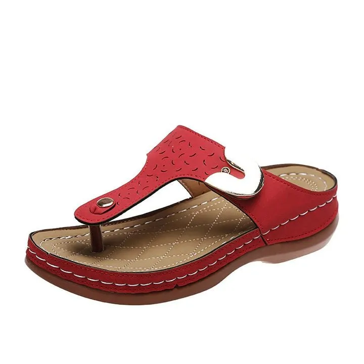 Roman Ladies Casual Wedges Flip Flops