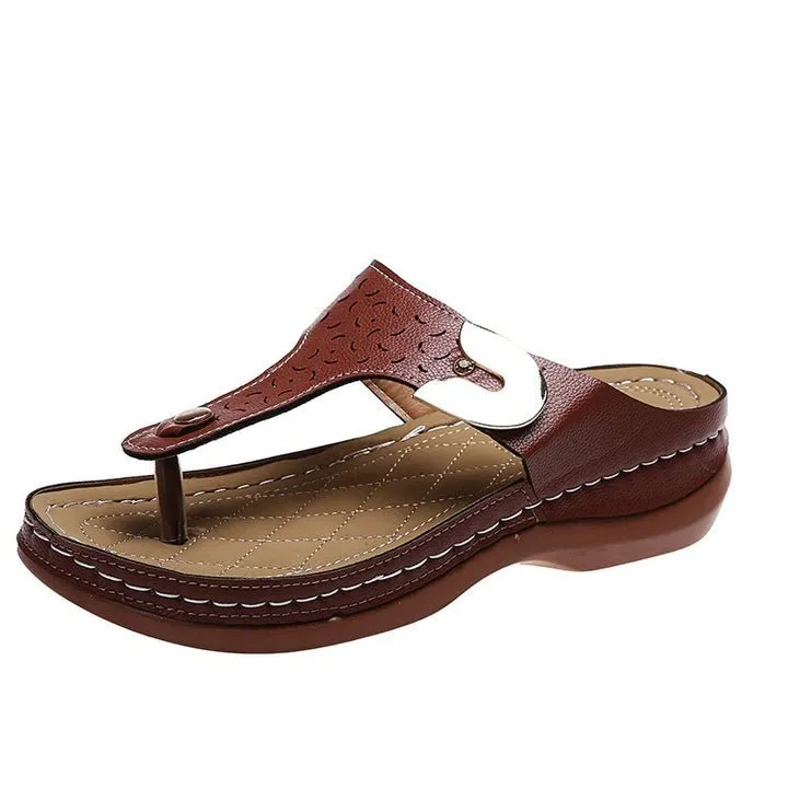 Roman Ladies Casual Wedges Flip Flops