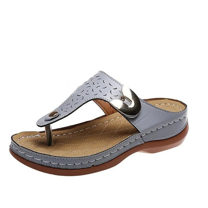 Roman Ladies Casual Wedges Flip Flops