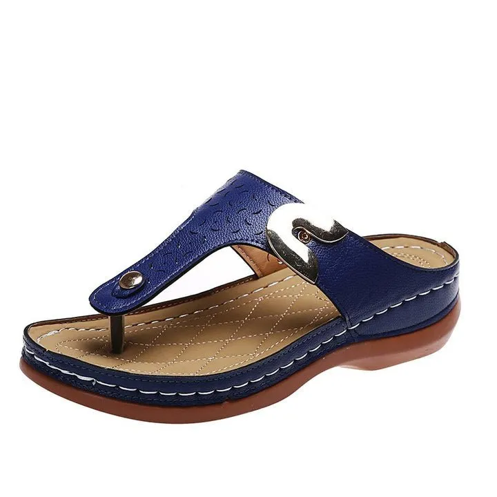 Roman Ladies Casual Wedges Flip Flops