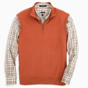 Rust Men's Performance Quarter-Zip Vest (Paulo)