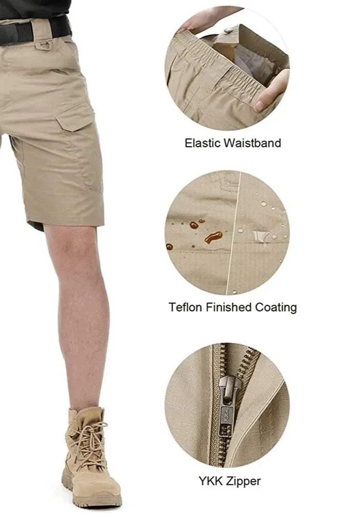 S-5XL Plus Size Mens Waterproof Tactical Hiking Camping Cargo Shorts