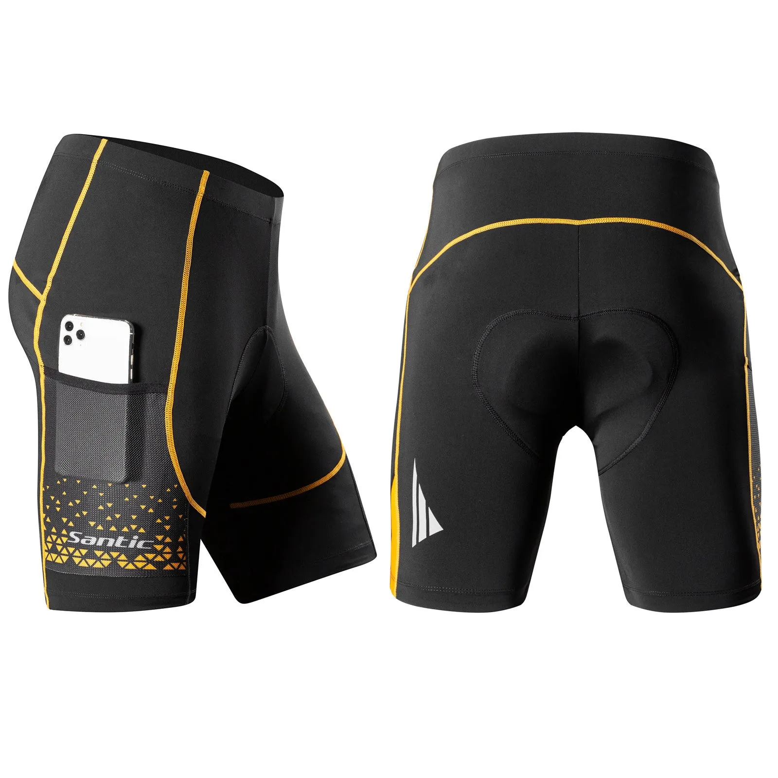 Santic Cloud Edge Yellow Padded Men’s Cycling Shorts