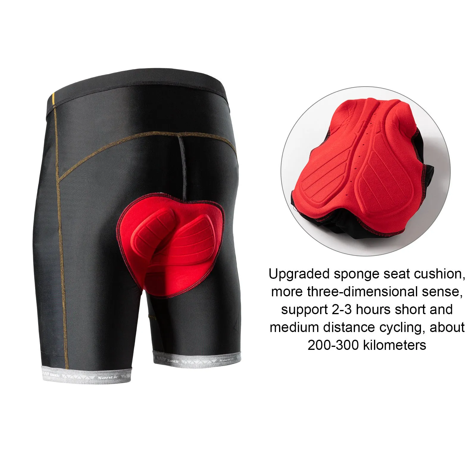 Santic Cloud Edge Yellow Padded Men’s Cycling Shorts