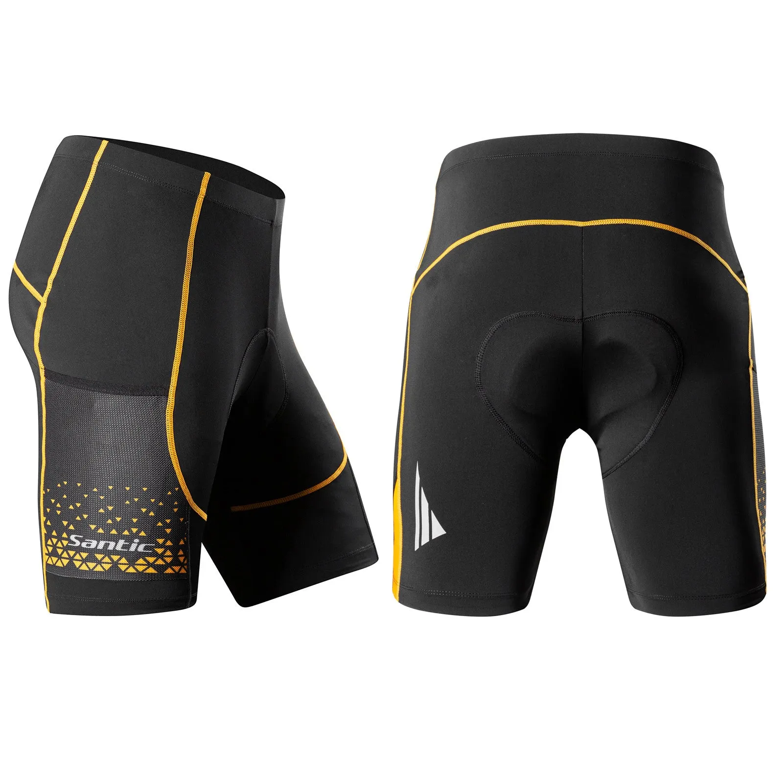 Santic Cloud Edge Yellow Padded Men’s Cycling Shorts