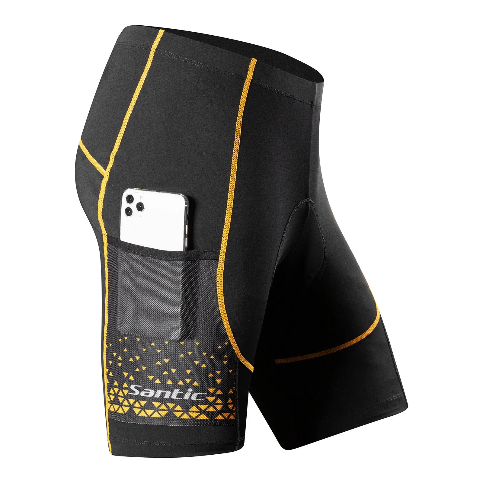 Santic Cloud Edge Yellow Padded Men’s Cycling Shorts