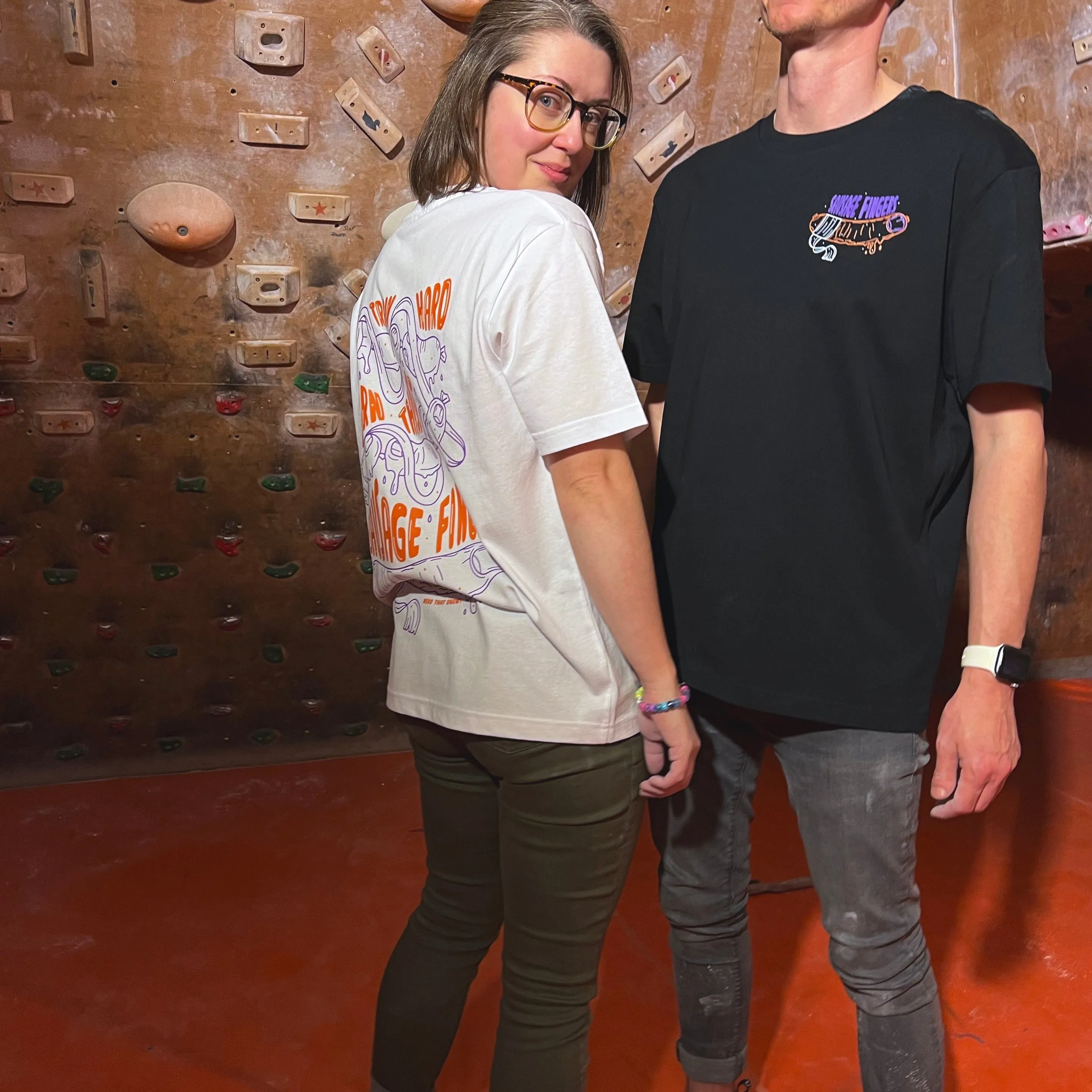 Sausage Fingers Climbing T-Shirt - Black