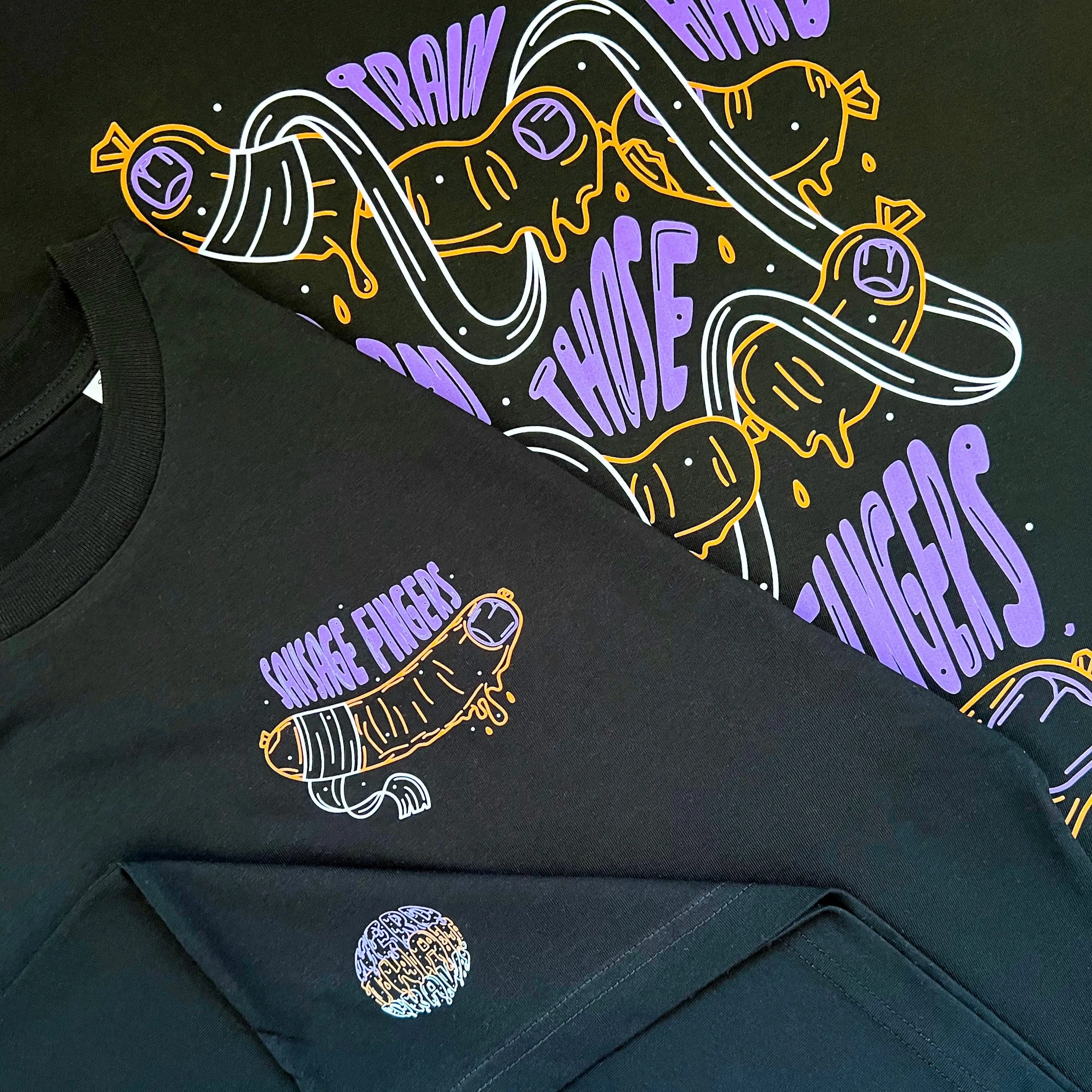 Sausage Fingers Climbing T-Shirt - Black